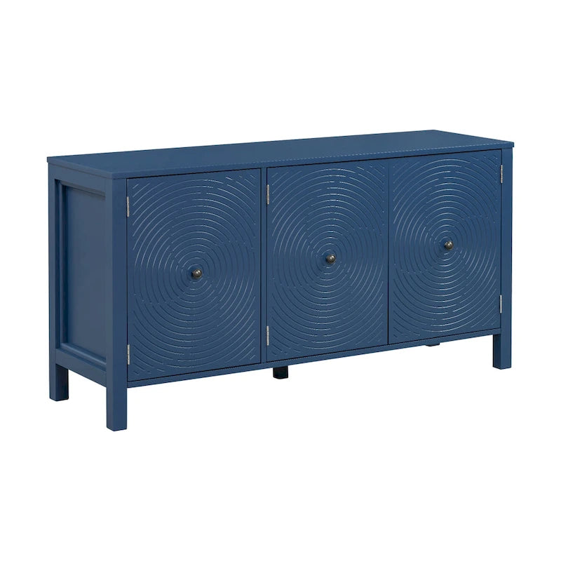 Sideboard mit geschwungenen Türen mit Wirbelmuster