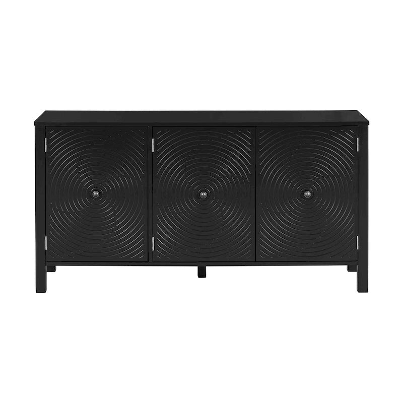 Sideboard mit geschwungenen Türen mit Wirbelmuster