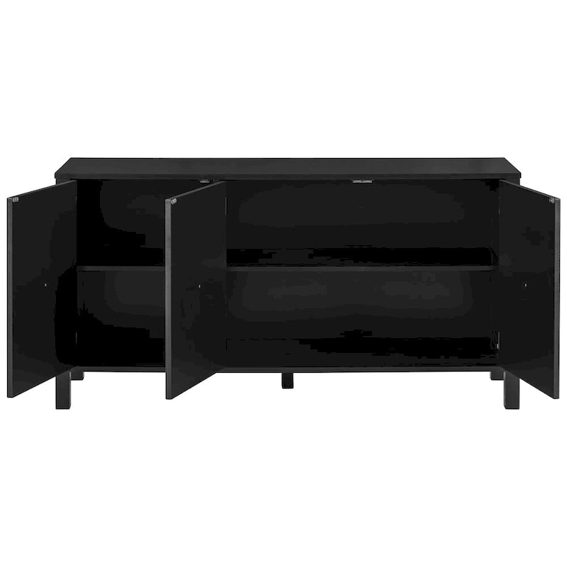 Sideboard mit geschwungenen Türen mit Wirbelmuster