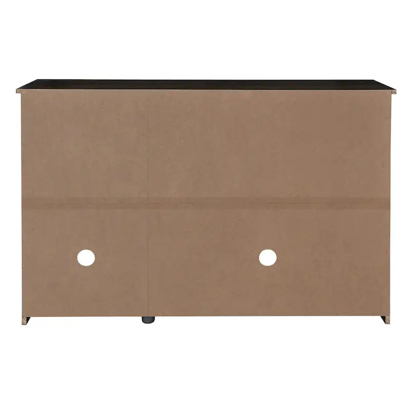 Retro-Sideboard mit 3 Türen und Rattan-Paneelen