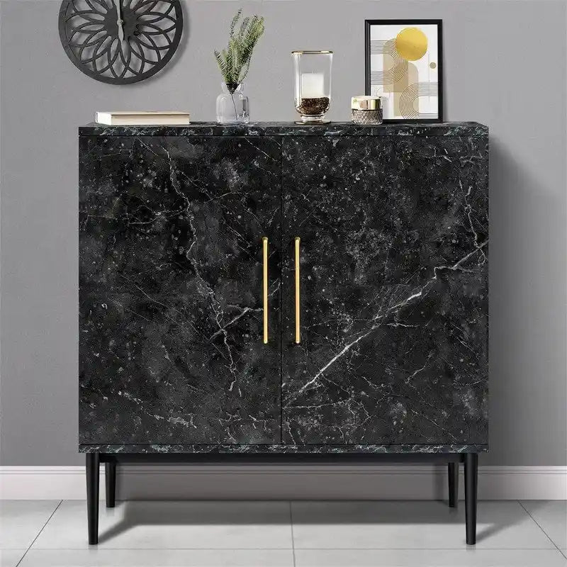 Modernes Buffet-Sideboard mit Marmormuster