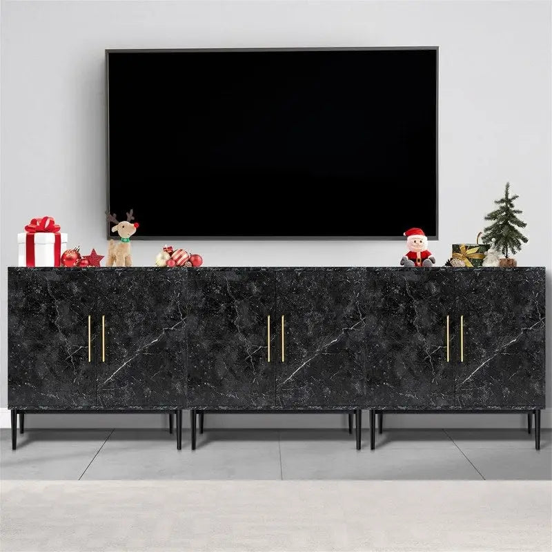 Modernes Buffet-Sideboard mit Marmormuster