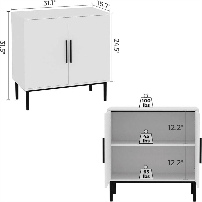 Modernes Buffet-Sideboard mit Marmormuster