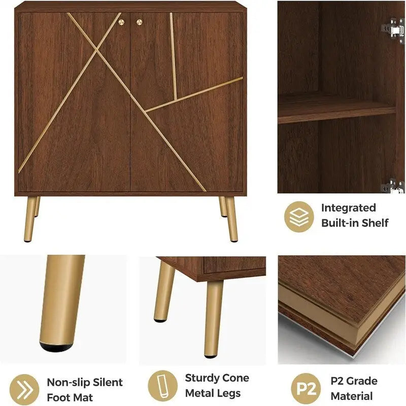 Modernes Buffet-Sideboard mit Marmormuster