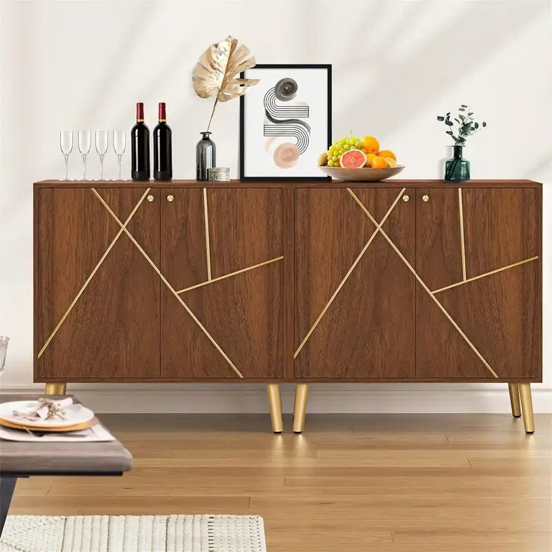 Modernes Buffet-Sideboard mit Marmormuster