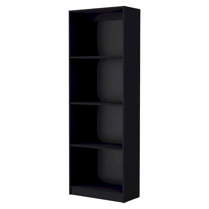 Hohes 4-stöckiges Bücherregal 2er-Set mit Schrank