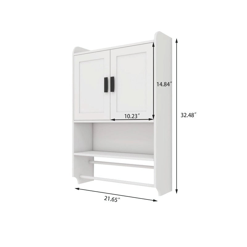 Badezimmerschrank mit Handtuchhalter & Papierhalter
