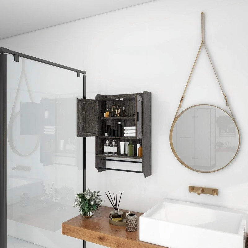 Badezimmerschrank mit Handtuchhalter & Papierhalter