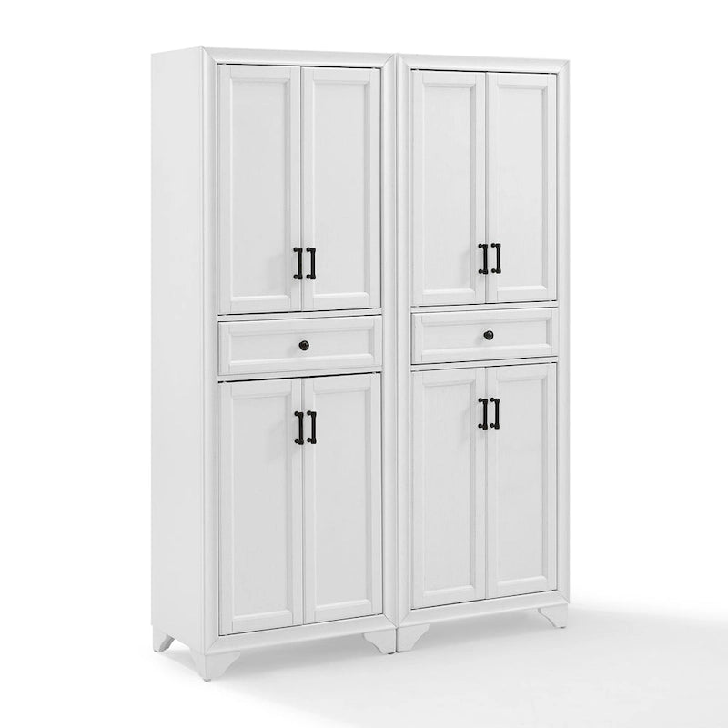 2-teiliges Vorratsschrank-Set mit Doppeltüren & Schublade – 47,5B x 15T x 67,75H