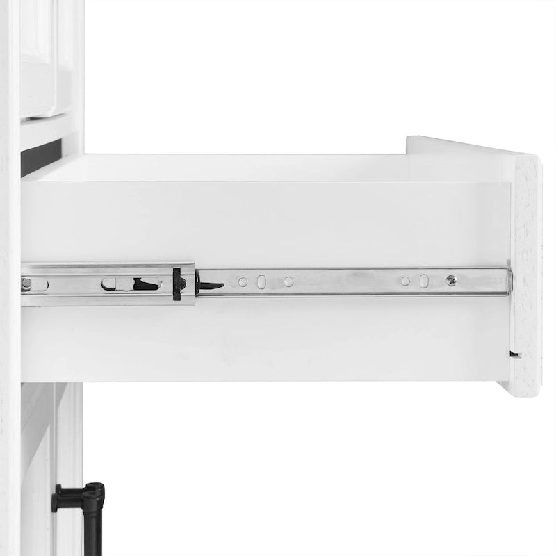 2-teiliges Vorratsschrank-Set mit Doppeltüren & Schublade – 47,5B x 15T x 67,75H