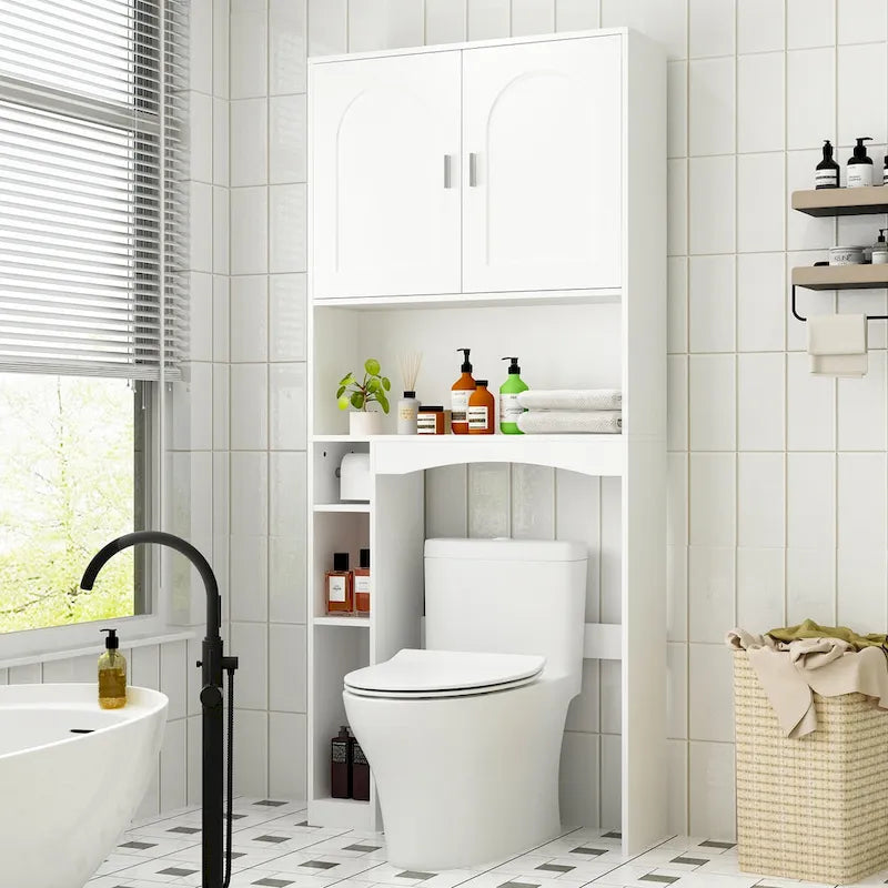Wandschrank mit Doppeltür für über der Toilette