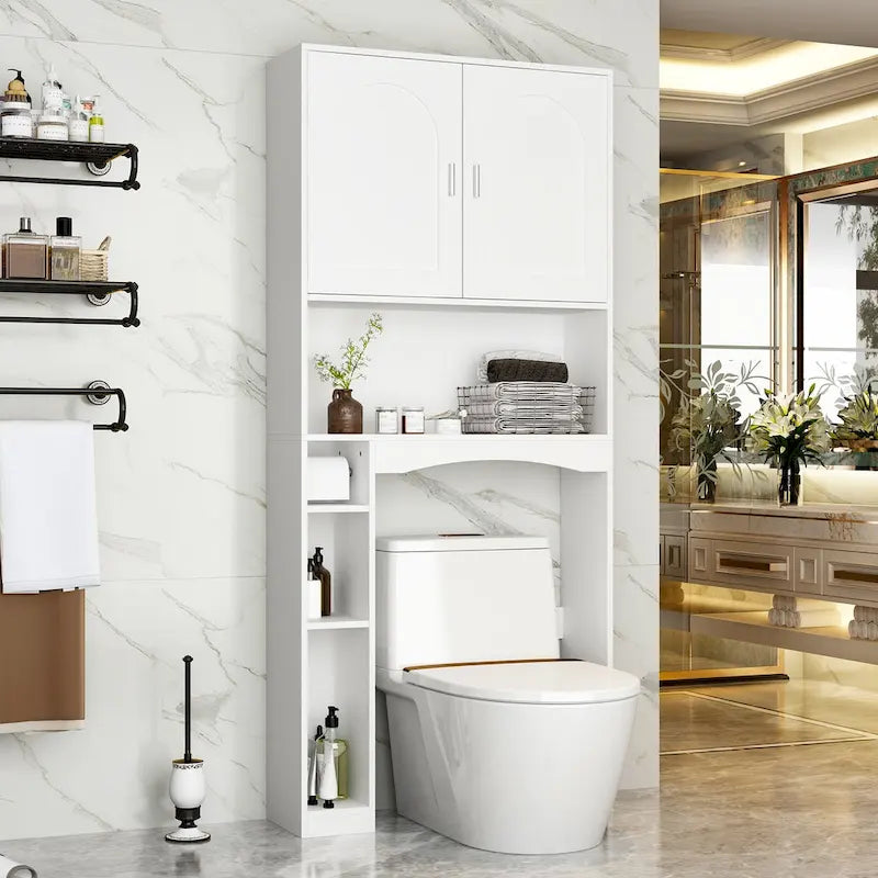 Wandschrank mit Doppeltür für über der Toilette
