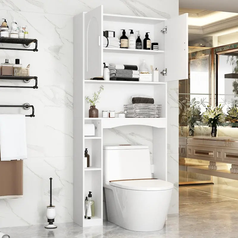 Wandschrank mit Doppeltür für über der Toilette