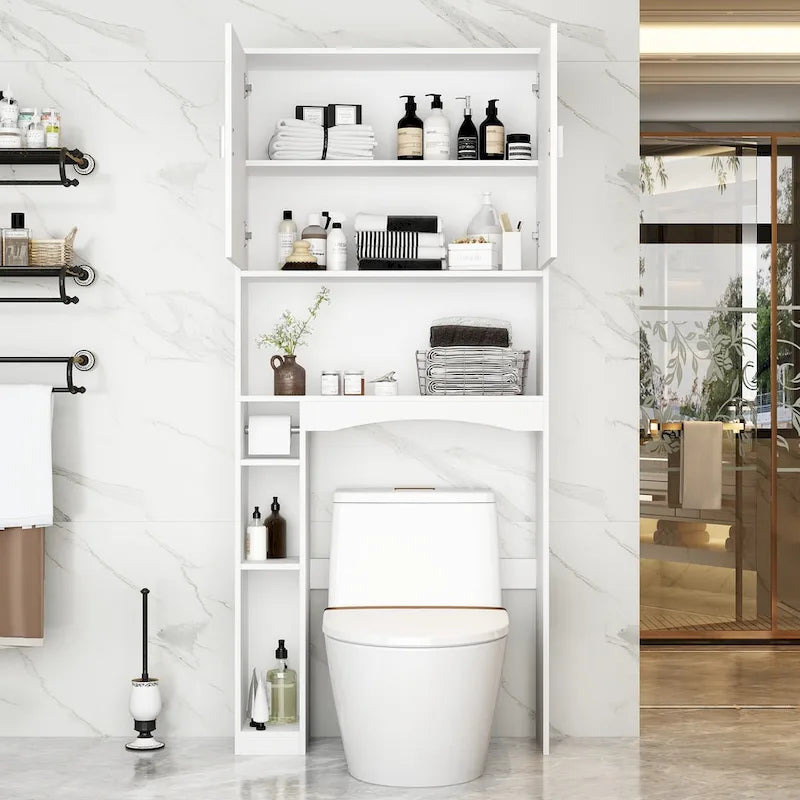 Wandschrank mit Doppeltür für über der Toilette
