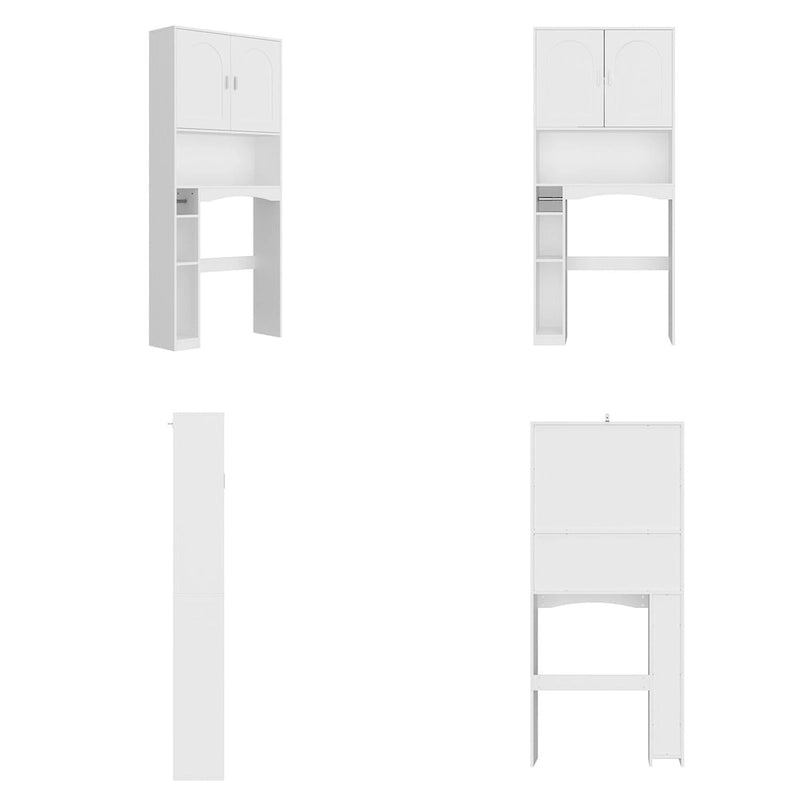 Wandschrank mit Doppeltür für über der Toilette