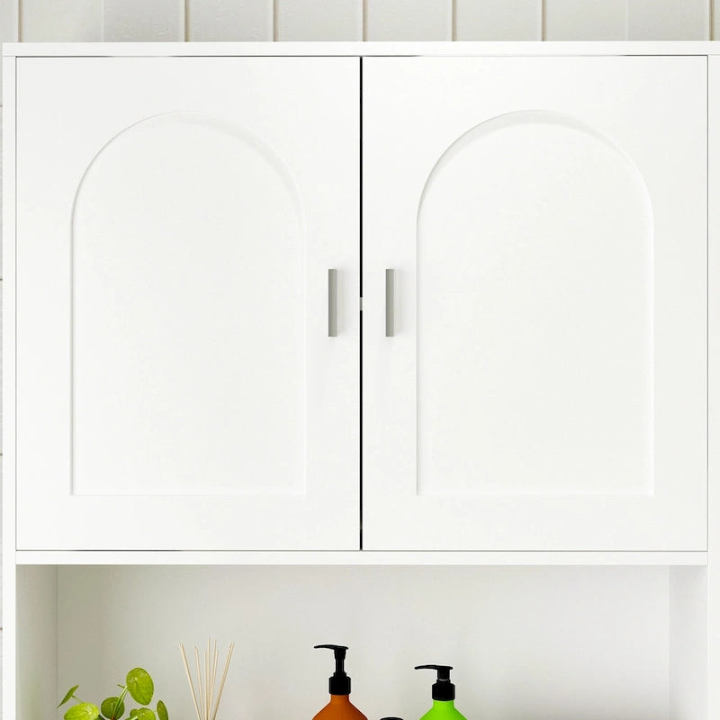 Wandschrank mit Doppeltür für über der Toilette