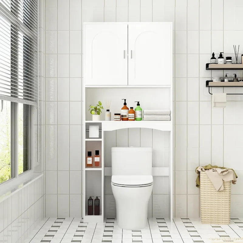 Wandschrank mit Doppeltür für über der Toilette