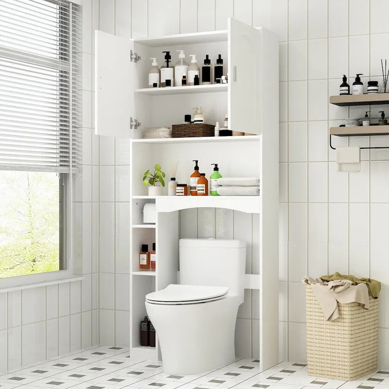Wandschrank mit Doppeltür für über der Toilette