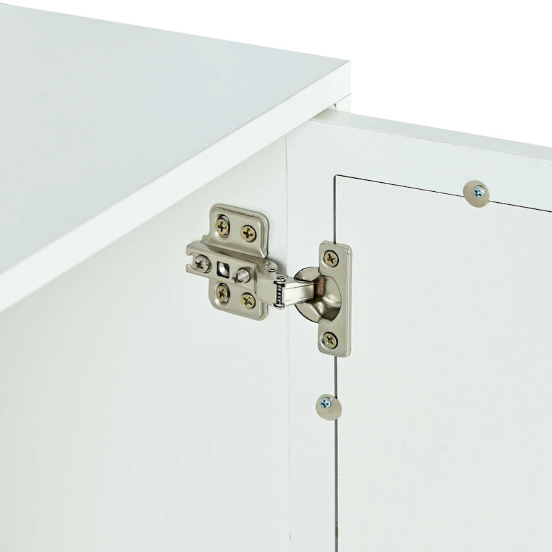 Vorrats-/Schrank mit Rattantüren und verstellbaren Einlegeböden