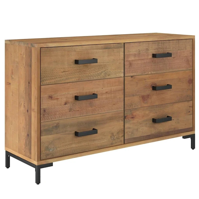 Sideboard Kaffeebar Anrichte mit Schubladen - Kiefer Massivholz 110x35x70 cm