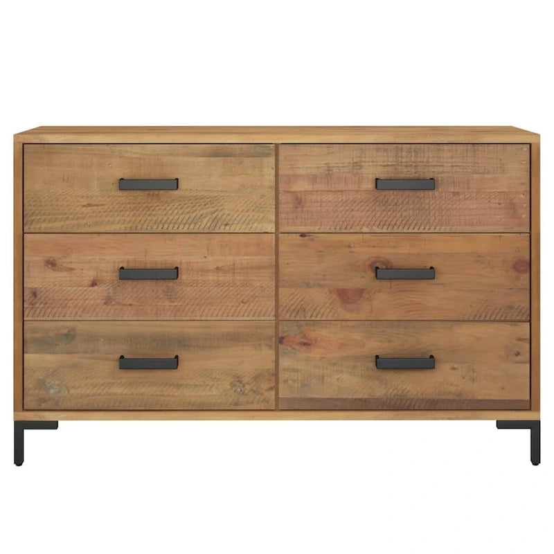 Sideboard Kaffeebar Anrichte mit Schubladen - Kiefer Massivholz 110x35x70 cm