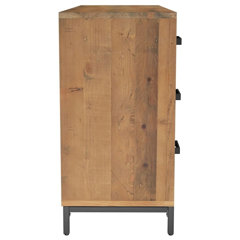 Sideboard Kaffeebar Anrichte mit Schubladen - Kiefer Massivholz 110x35x70 cm