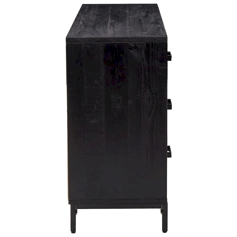 Sideboard Kaffeebar Anrichte mit Schubladen - Kiefer Massivholz 110x35x70 cm