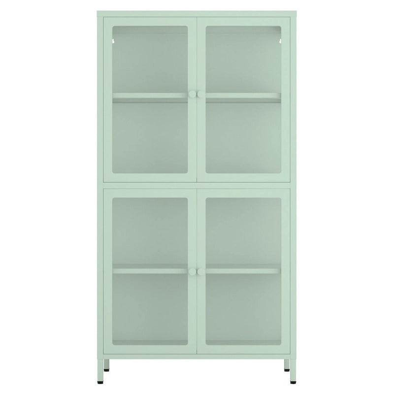Glastürschrank mit verstellbaren Einlegeböden für Küche und Wohnzimmer