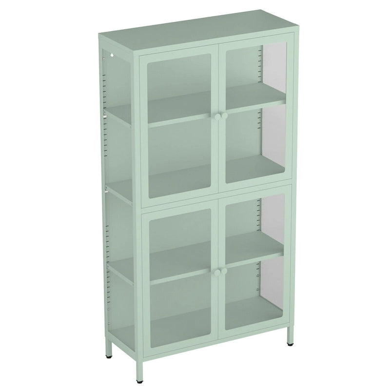 Glastürschrank mit verstellbaren Einlegeböden für Küche und Wohnzimmer