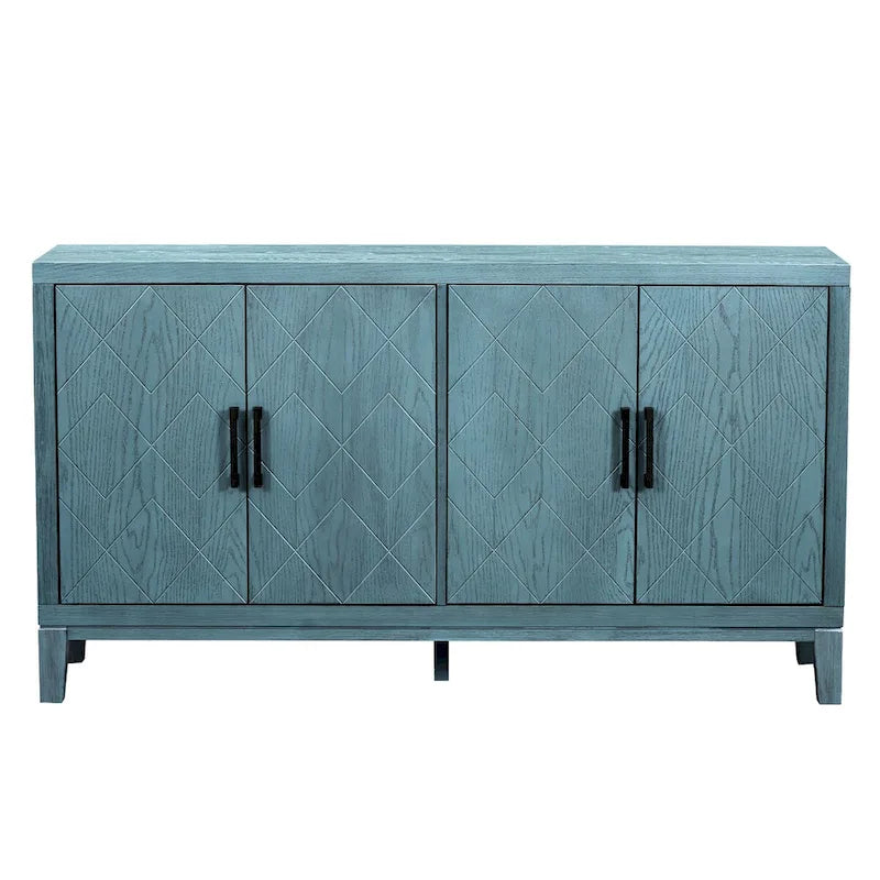 4-türiges Retro-Sideboard mit verstellbaren Einlegeböden