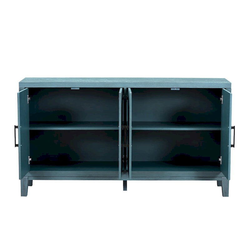 4-türiges Retro-Sideboard mit verstellbaren Einlegeböden