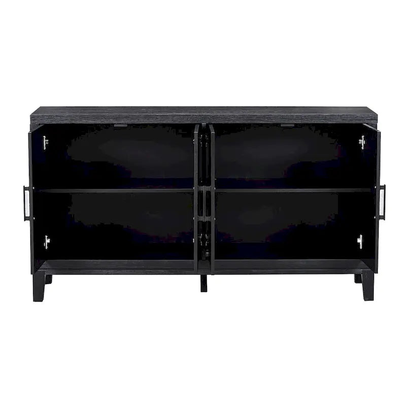 4-türiges Retro-Sideboard mit verstellbaren Einlegeböden