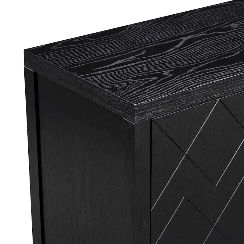 4-türiges Retro-Sideboard mit verstellbaren Einlegeböden