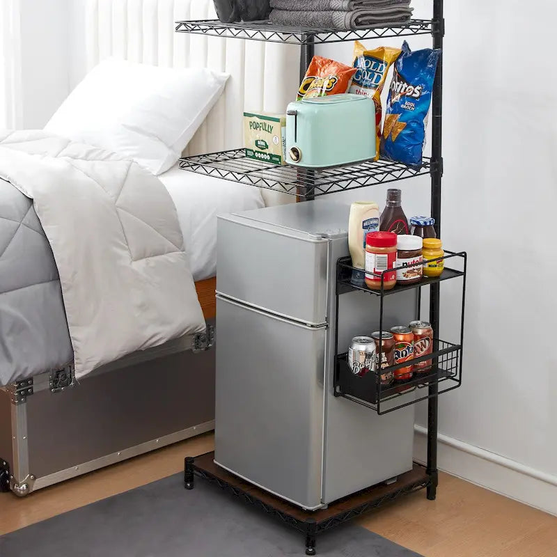 Magnetisches Kühlschrank-Auszugregal – Schwarz