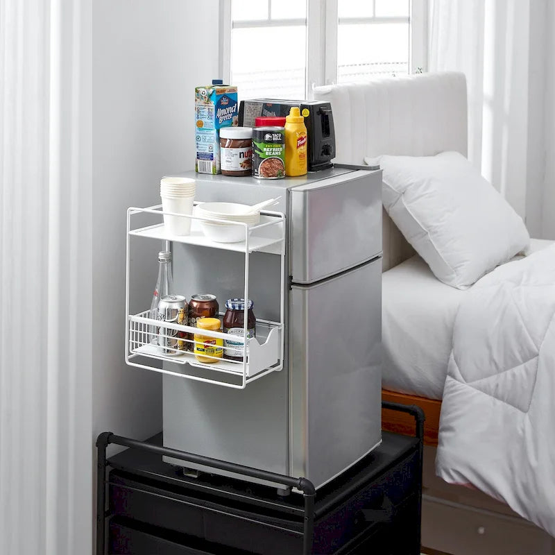 Magnetisches Kühlschrank-Auszugregal – Schwarz