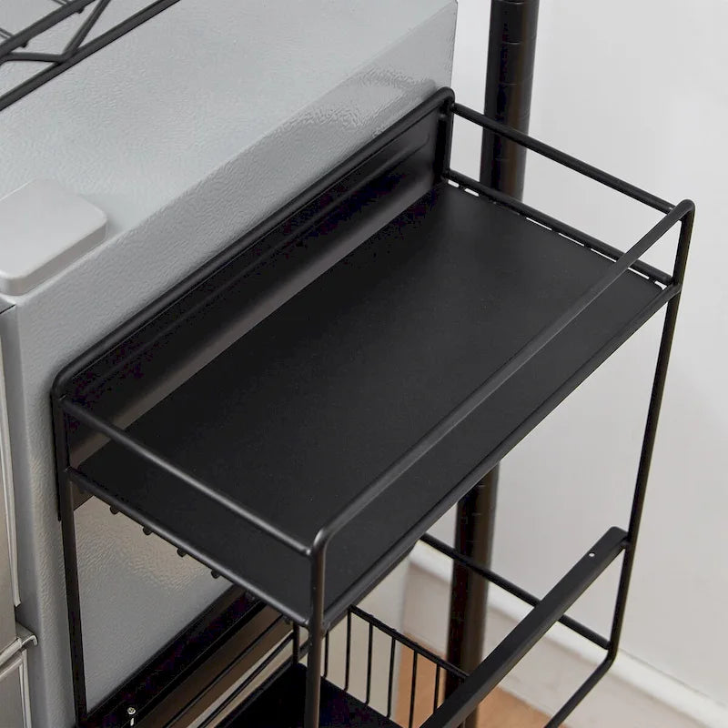 Magnetisches Kühlschrank-Auszugregal – Schwarz