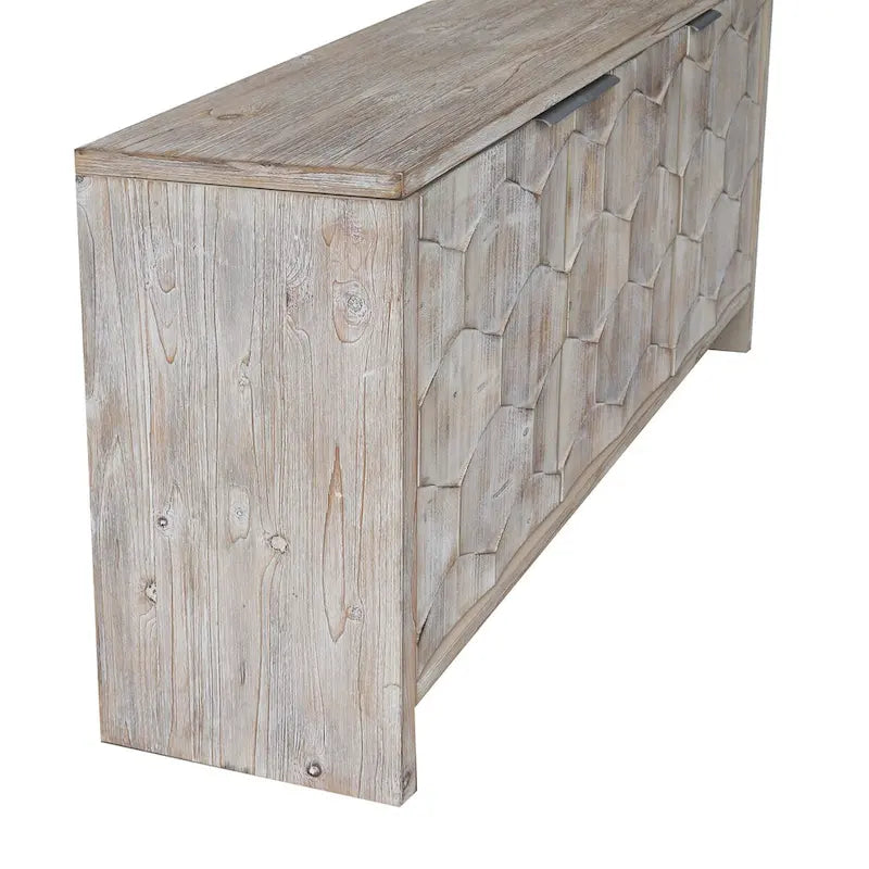 Bauernhaus-Buffetschrank aus Holz mit 3 Türen