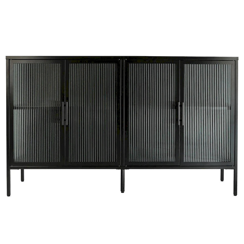Metall-Vitrine mit ESG-Sicherheitsglas und verstellbarem Einlegeboden