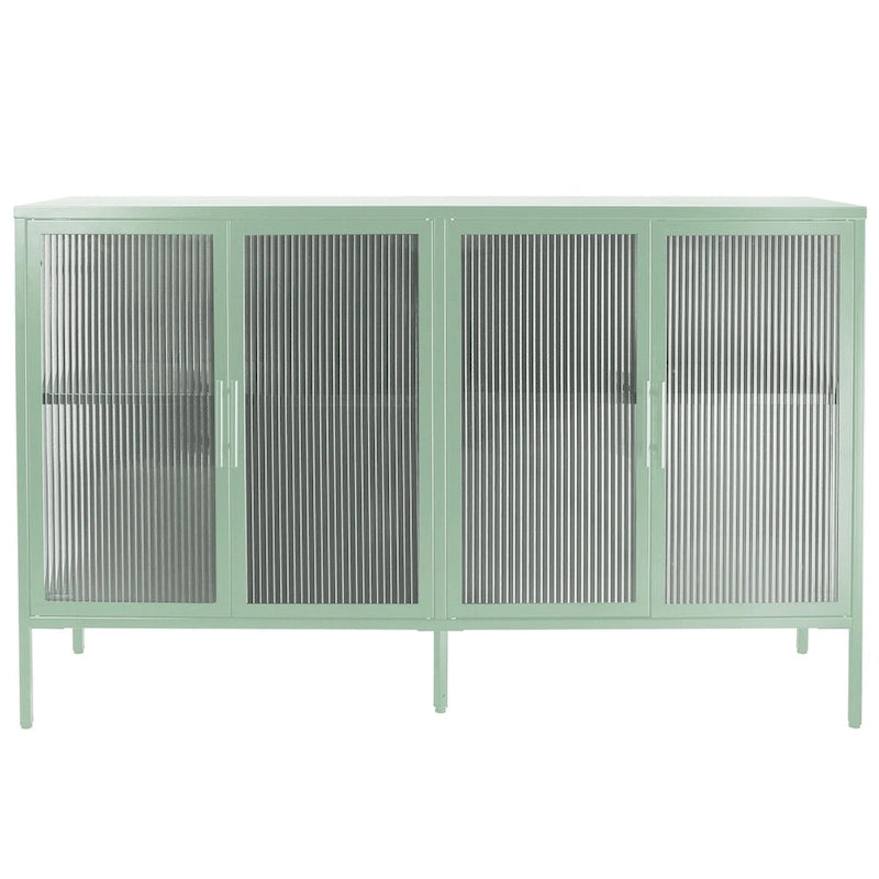 Metall-Vitrine mit ESG-Sicherheitsglas und verstellbarem Einlegeboden
