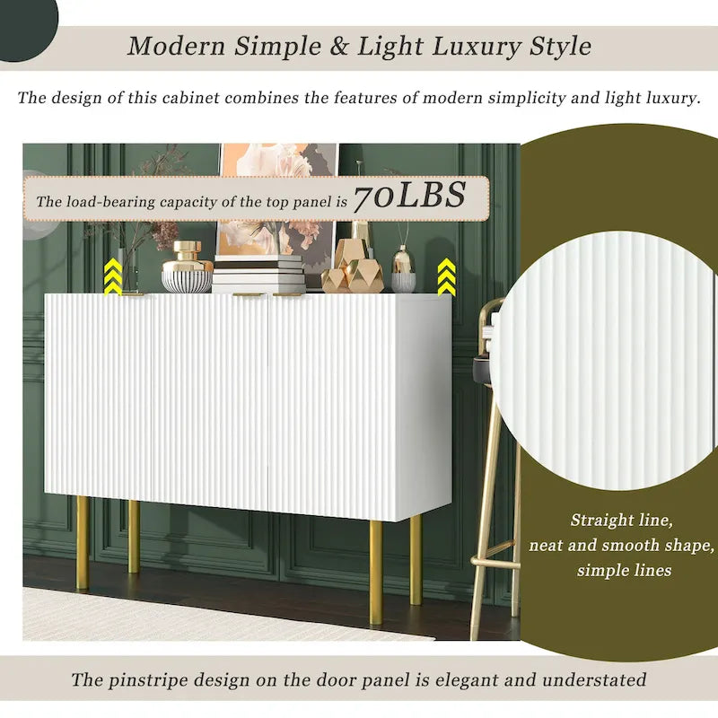 47 Wildeiche 3-türiges Sideboard