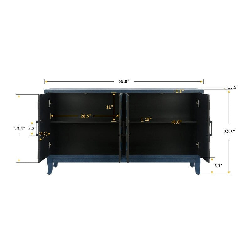 Lackiertes Sideboard im Vintage-Stil aus Holz