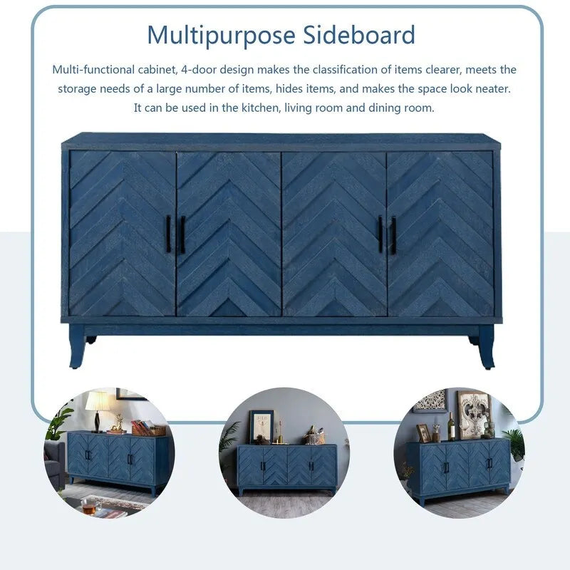 Lackiertes Sideboard im Vintage-Stil aus Holz