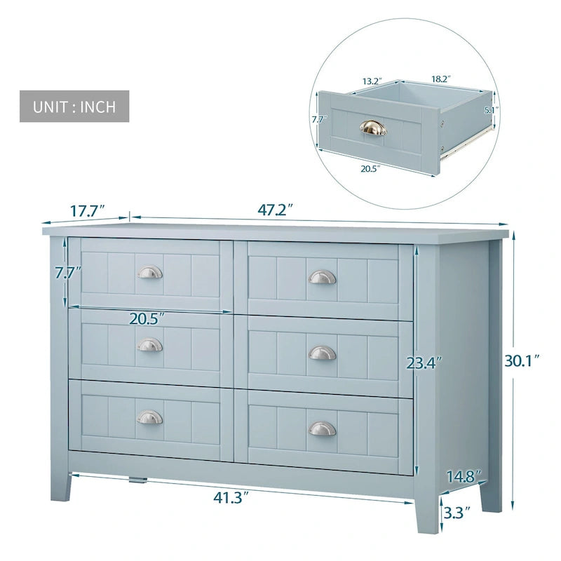 Barschrank Beistellschrank mit Muschelgriffen