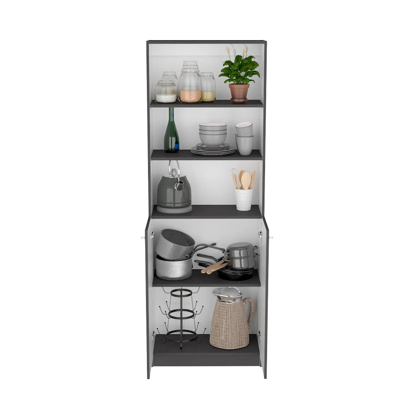 74" breites Bücherregal- und Schranksystem mit 5 Ablagen, 3er-Set