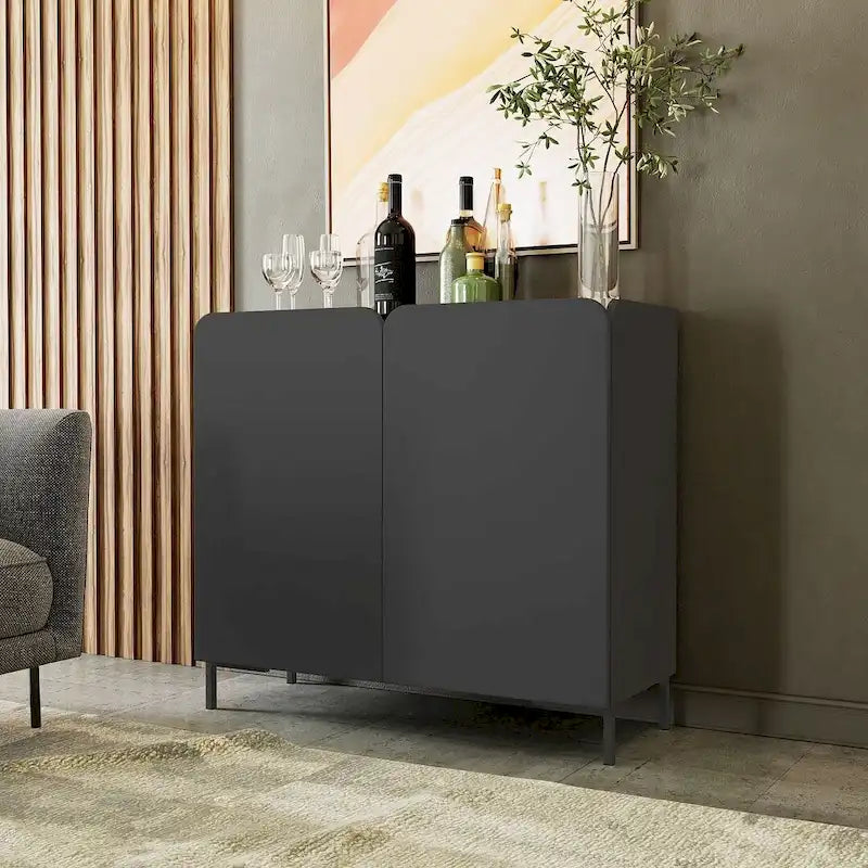 Mid-Century Modern Akzentschrank mit Soft-Close-Türen