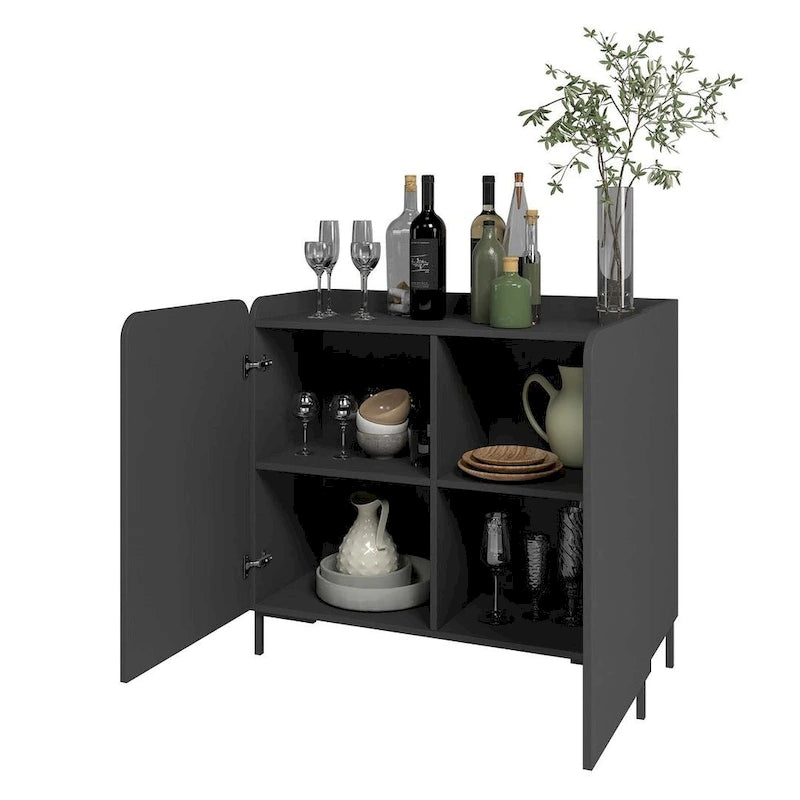 Mid-Century Modern Akzentschrank mit Soft-Close-Türen