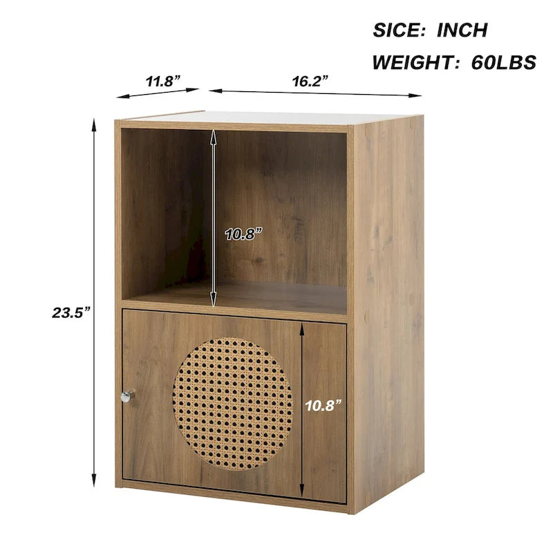 Kleiner PE-Rattan-Aufbewahrungsschrank