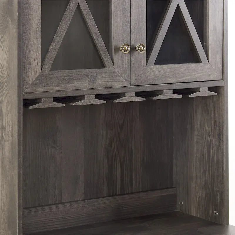Barschrank mit Weinregal & Glastür