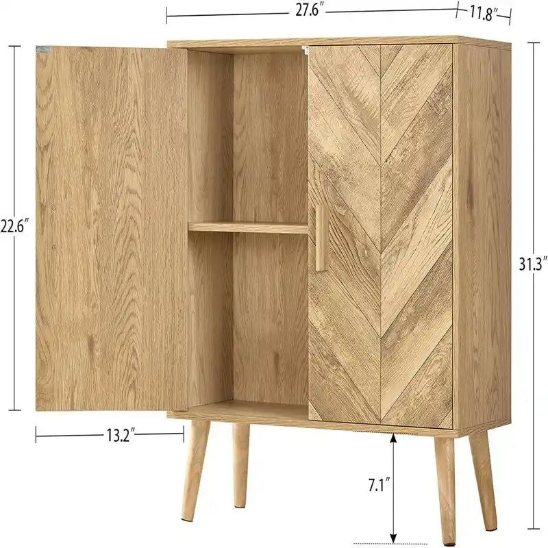 Buffetschrank mit verstellbarem Einlegeboden – 11,8T x 27,6B x 31,3H