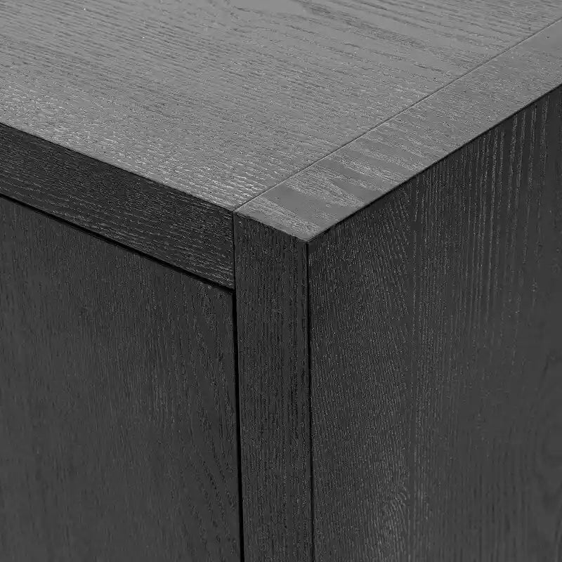 Vintage Holz-Sideboard mit 4 Metallgriffen